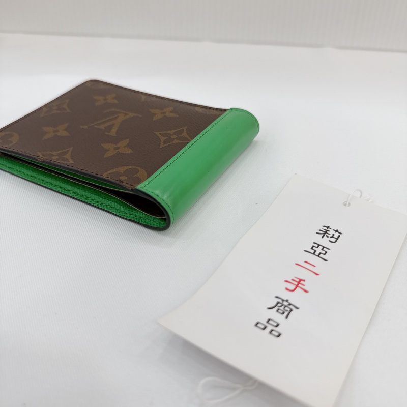 莉亞精品♡ LV M81537 綠 老花短夾 二手-8