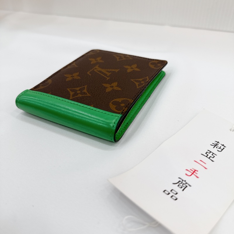 莉亞精品♡ LV M81537 綠 老花短夾 二手-9