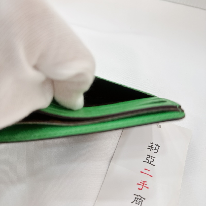 莉亞精品♡ LV M81537 綠 老花短夾 二手-14