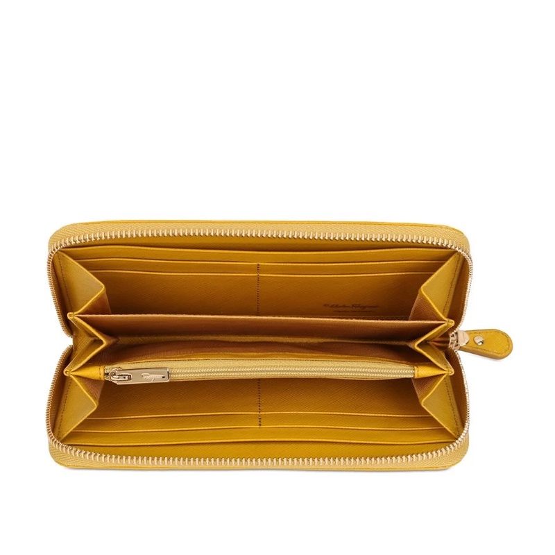 Salvatore Ferragamo 女士 徽標拉鍊錢包均碼碼20cm*2.5cm*11cm-2