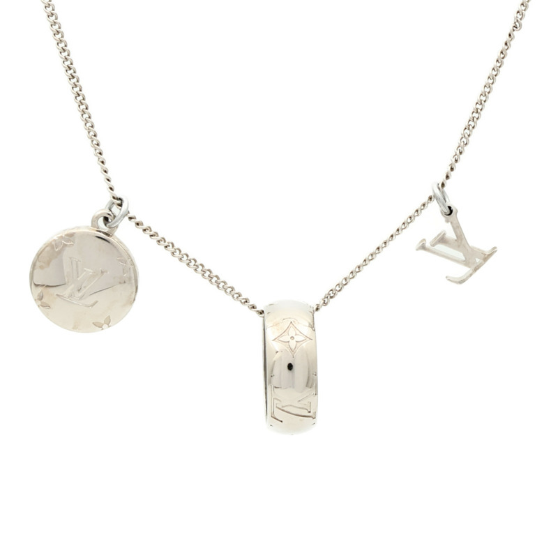 LOUIS VUITTON 金屬Monogram Charms Necklace項鍊-1