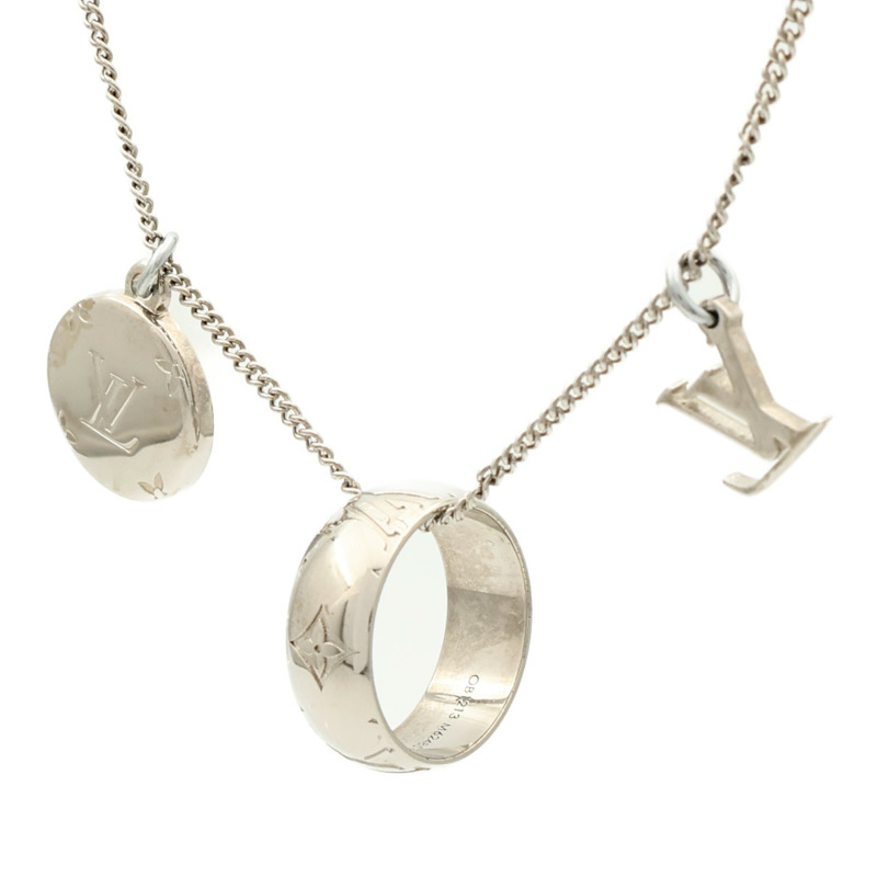 LOUIS VUITTON 金屬Monogram Charms Necklace項鍊-2