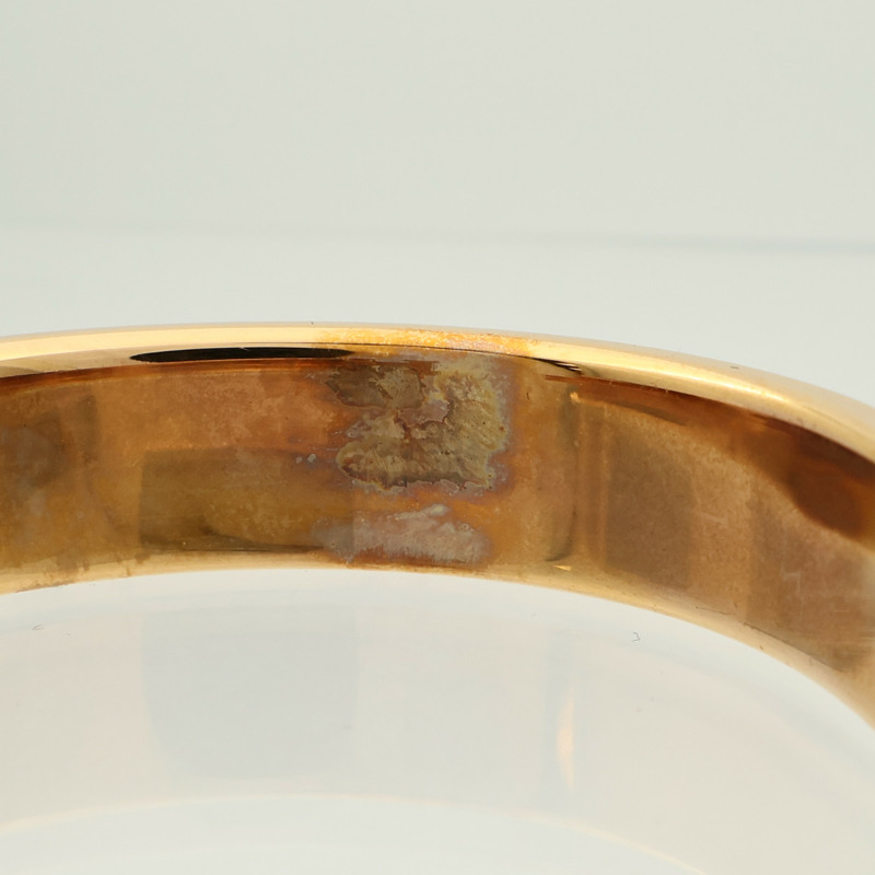 HERMES 金屬/琺瑯Clic H金扣手鐲-9