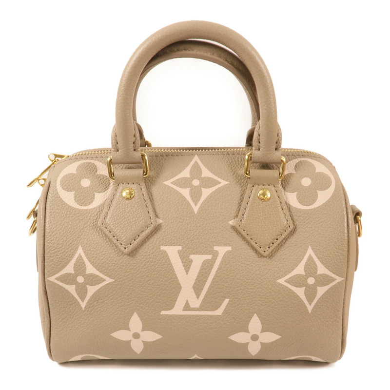 LOUIS VUITTON Monogram Empreinte Speedy Bandouliere 20金扣手挽肩背兩用袋-1