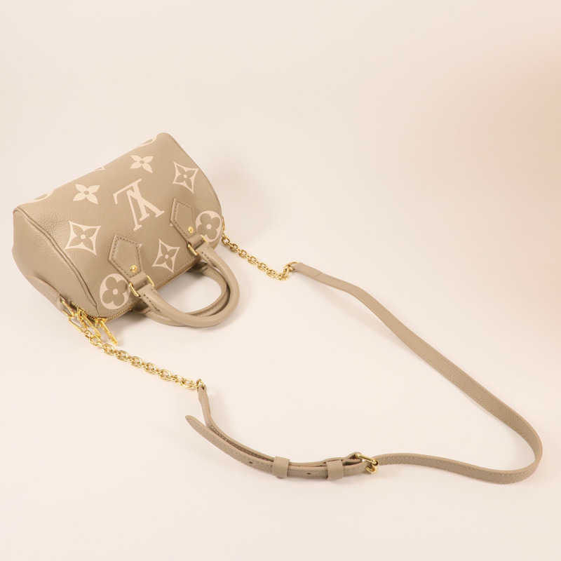 LOUIS VUITTON Monogram Empreinte Speedy Bandouliere 20金扣手挽肩背兩用袋-4
