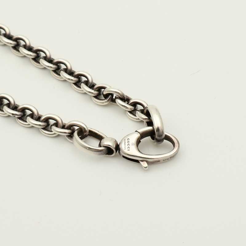 GUCCI 925純銀GG Necklace項鍊-4