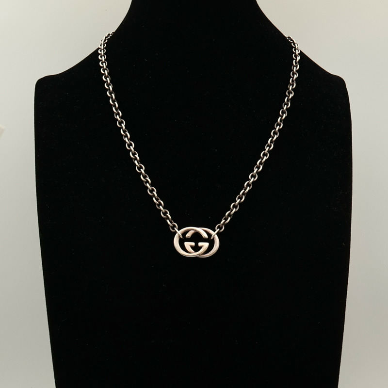 GUCCI 925純銀GG Necklace項鍊-7