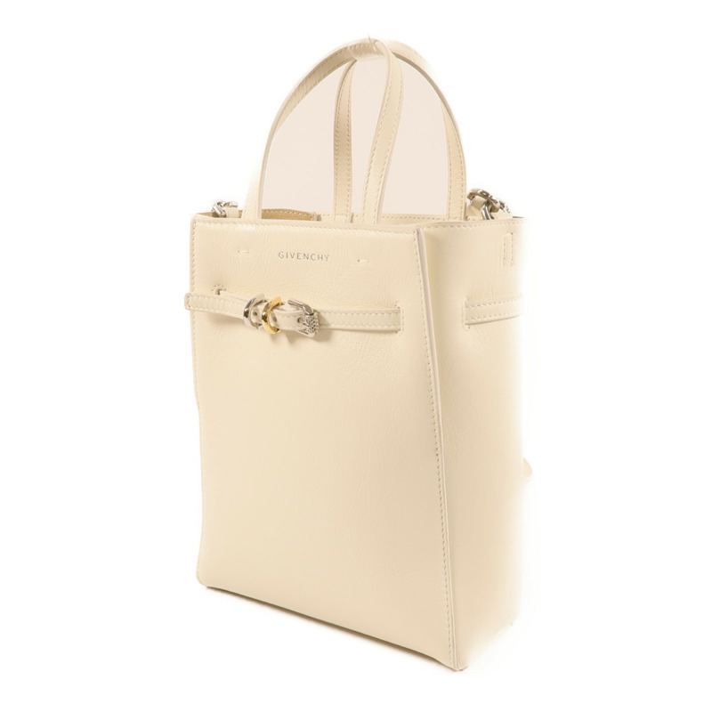 GIVENCHY 牛皮皮革Small Voyou銀扣手挽肩背兩用袋-1