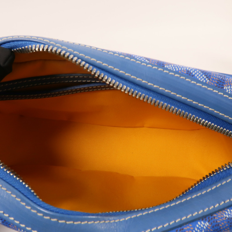 GOYARD 塗層帆布Sac Cap Vert銀扣肩背袋-11