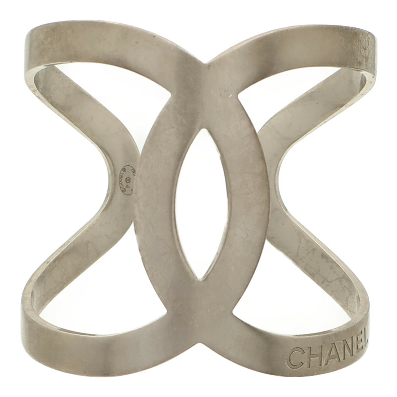 CHANEL 金屬CC Curve Large Cuff手鐲-0