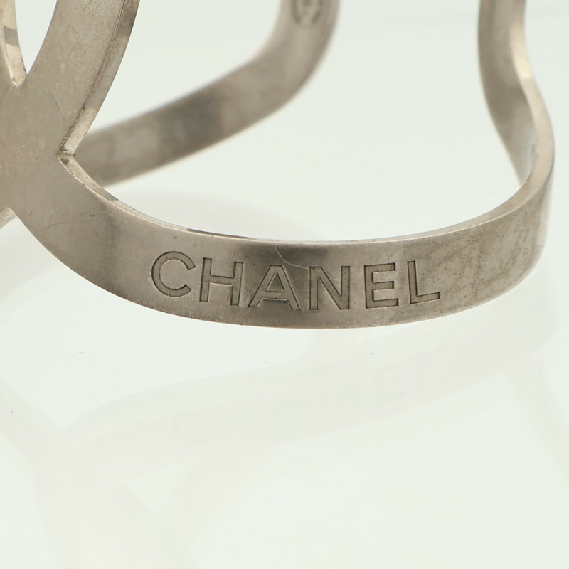 CHANEL 金屬CC Curve Large Cuff手鐲-4