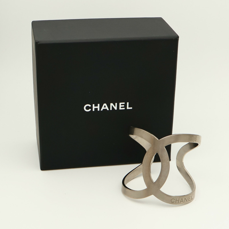 CHANEL 金屬CC Curve Large Cuff手鐲-7