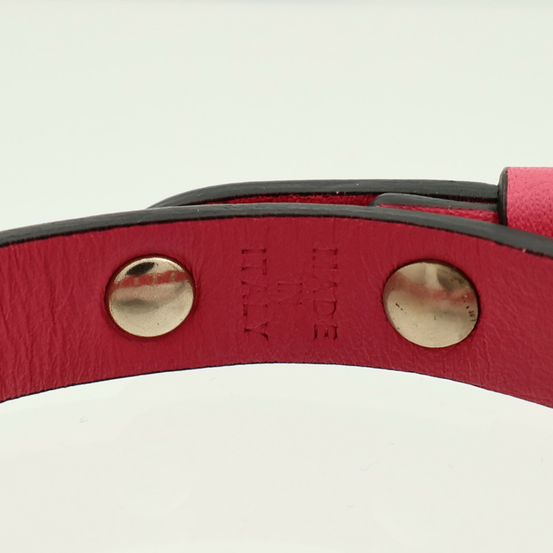 Valentino 牛皮皮革/金屬Rockstud Bracelet手鐲-7
