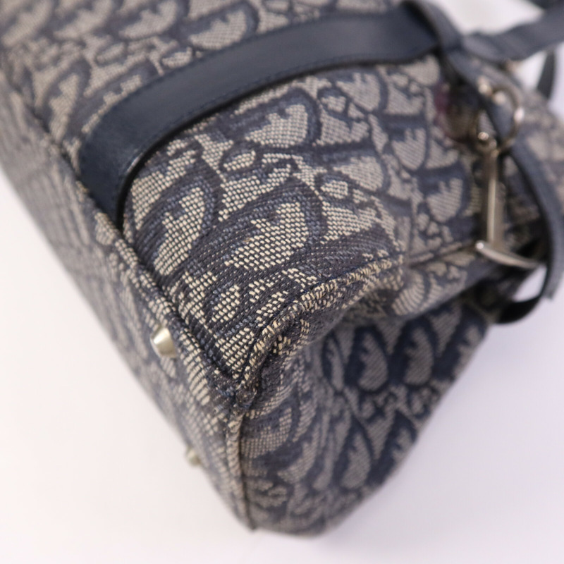 Dior 帆布Trotter銀扣肩背袋-8