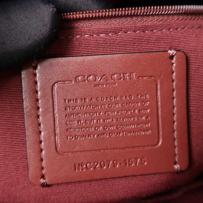COACH 帆布/皮革Tote Bag金扣手挽袋-5