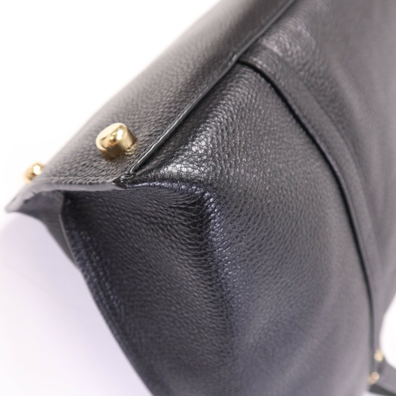 COACH 帆布/皮革Tote Bag金扣手挽袋-9