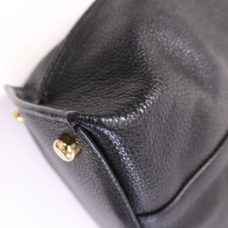 COACH 帆布/皮革Tote Bag金扣手挽袋-10