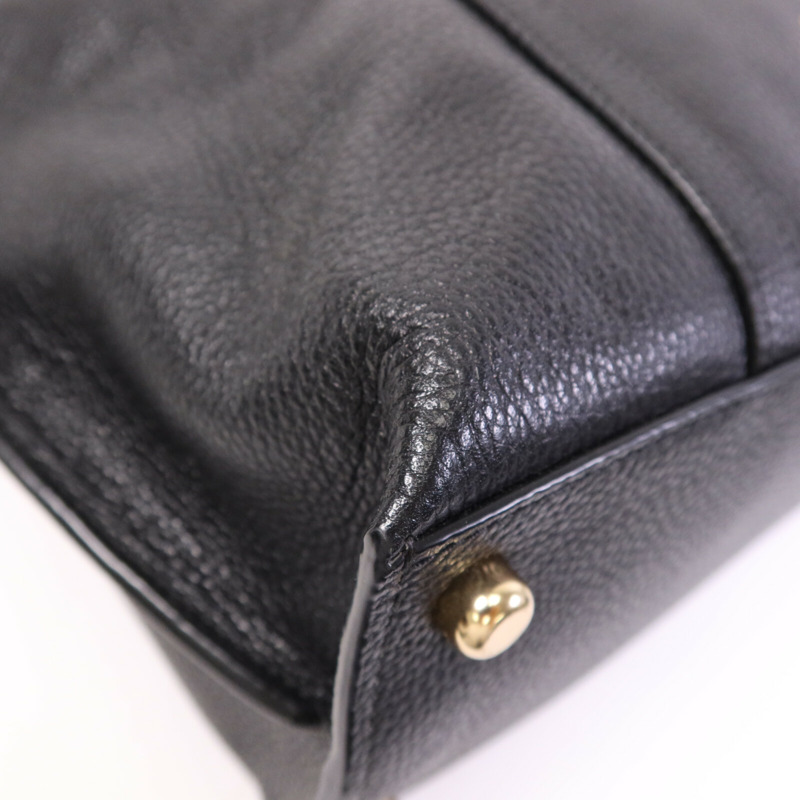 COACH 帆布/皮革Tote Bag金扣手挽袋-11