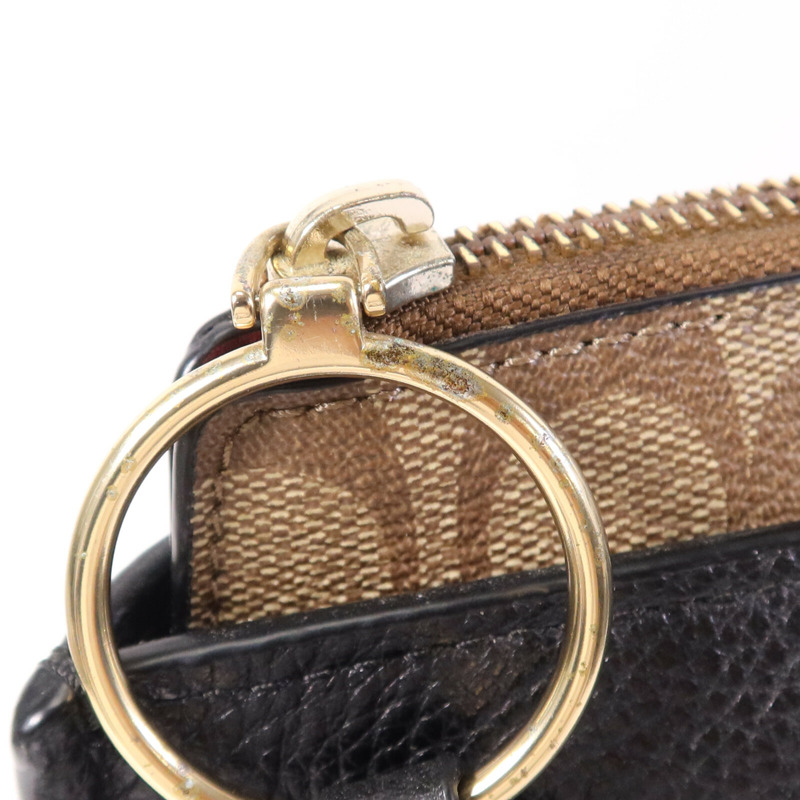 COACH 帆布/皮革Tote Bag金扣手挽袋-13