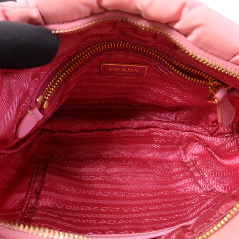 PRADA 尼龍Shoulder Bag金扣肩背袋-4