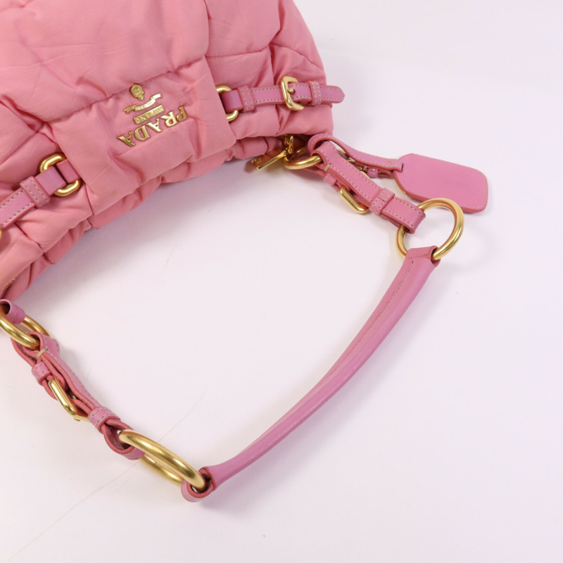 PRADA 尼龍Shoulder Bag金扣肩背袋-8