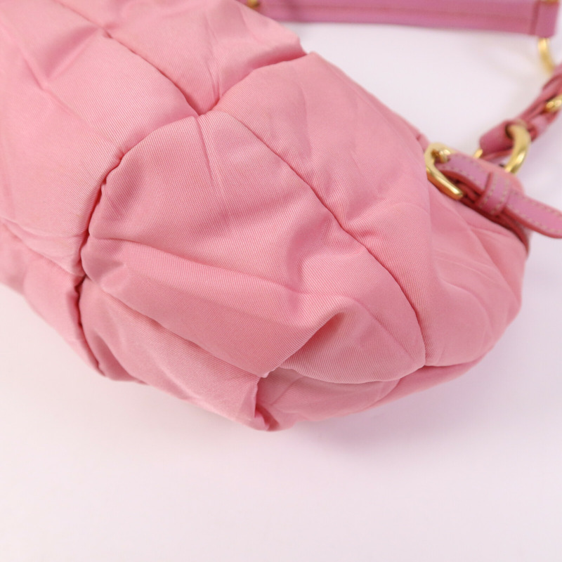 PRADA 尼龍Shoulder Bag金扣肩背袋-10