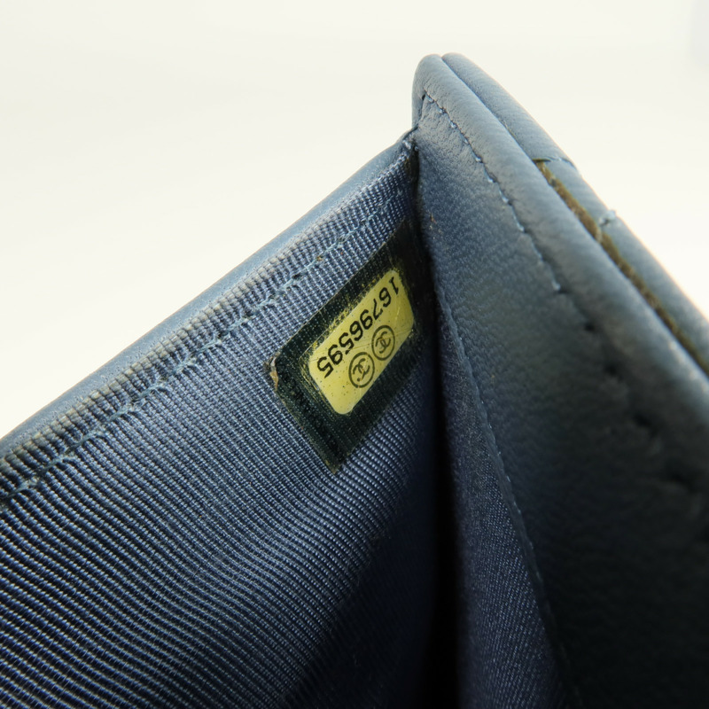 CHANEL 羊皮皮革Long Wallet銀扣長錢包-14