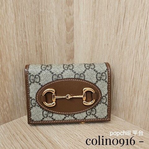 [1955經典農曆新年甜價🧧] Gucci老花1955金釦短夾