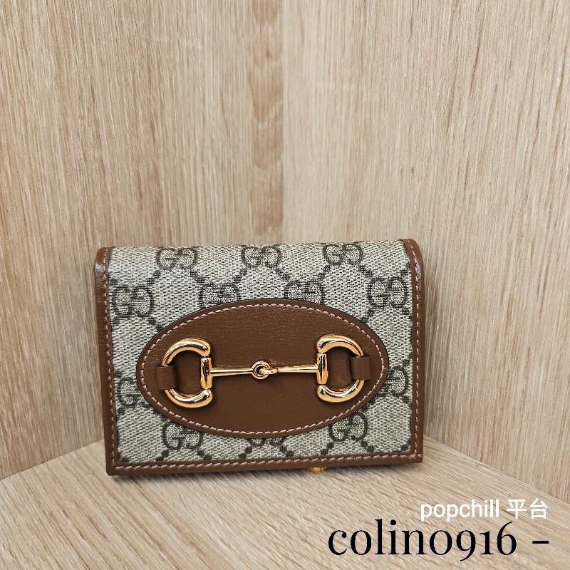 [1955經典農曆新年甜價🧧] Gucci老花1955金釦短夾-0