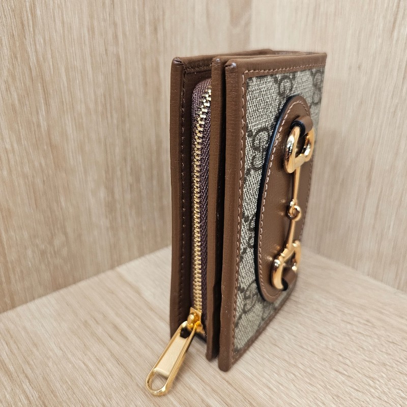 [1955經典農曆新年甜價🧧] Gucci老花1955金釦短夾-3