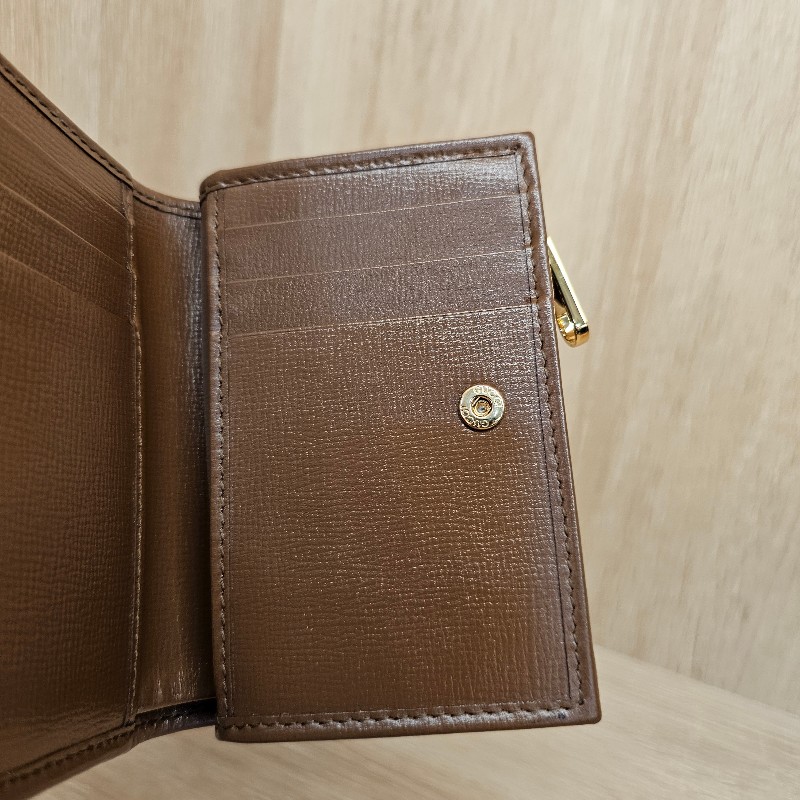 [1955經典農曆新年甜價🧧] Gucci老花1955金釦短夾-9