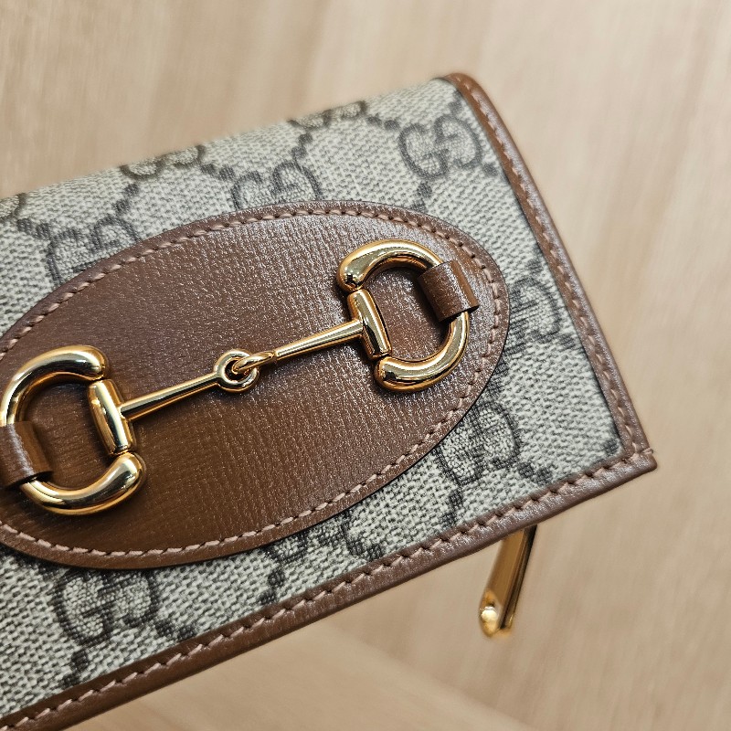 [1955經典農曆新年甜價🧧] Gucci老花1955金釦短夾-16