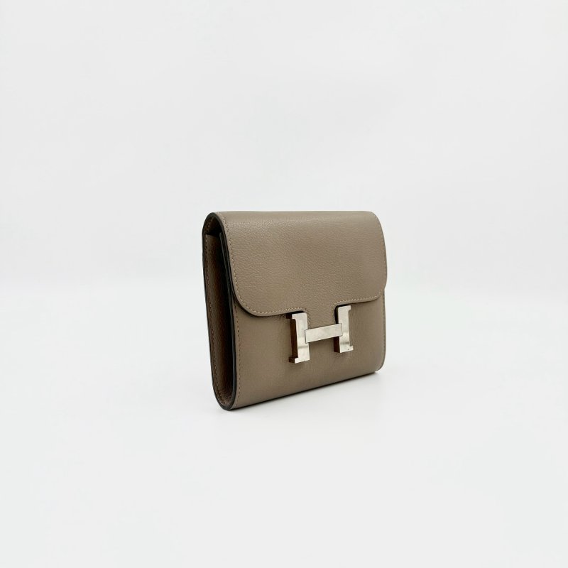HERMES大象灰EPSOM銀釦康康短夾-3