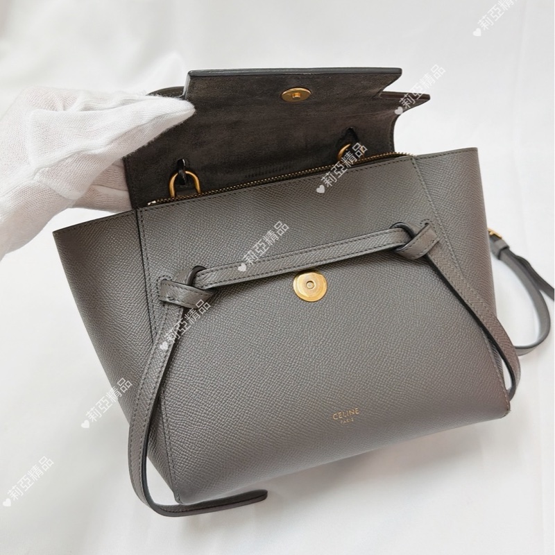 莉亞精品♡Celine nano鯰魚大象灰 二手-10