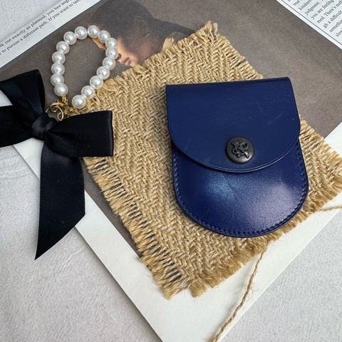Hermès 迷你藍零錢包 vintage 二手 中古