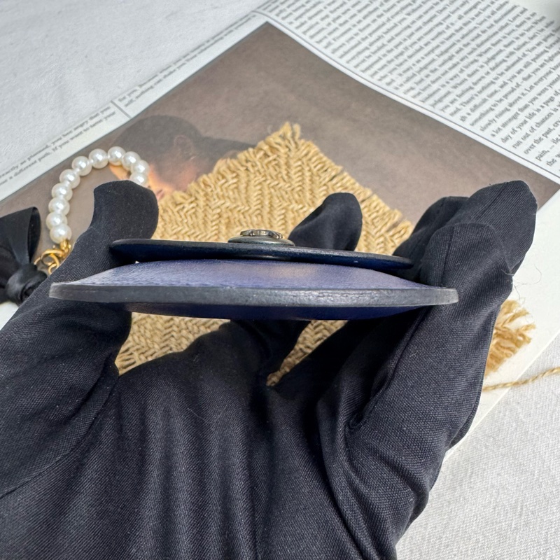 Hermès 迷你藍零錢包 vintage 二手 中古-5