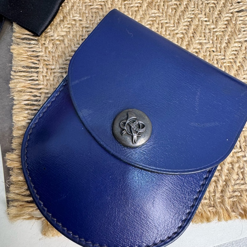 Hermès 迷你藍零錢包 vintage 二手 中古-7