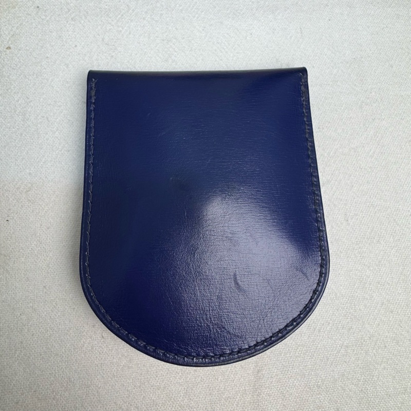 Hermès 迷你藍零錢包 vintage 二手 中古-11