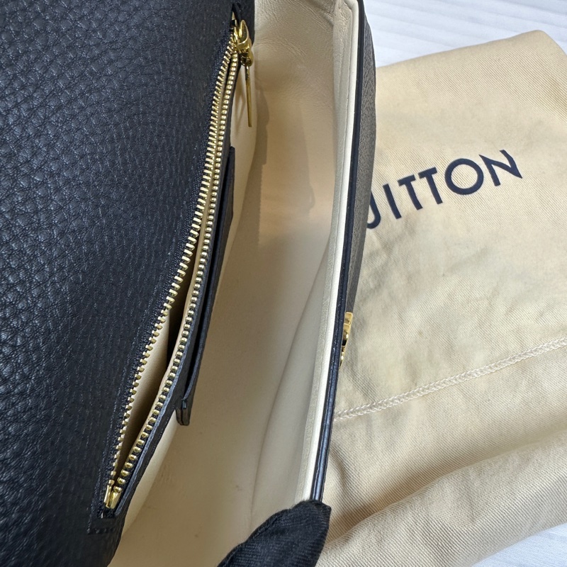 路易威登/Louis Vuitton Pont 9 小號黑色牛皮金扣斜背包 21x6x15cm-8