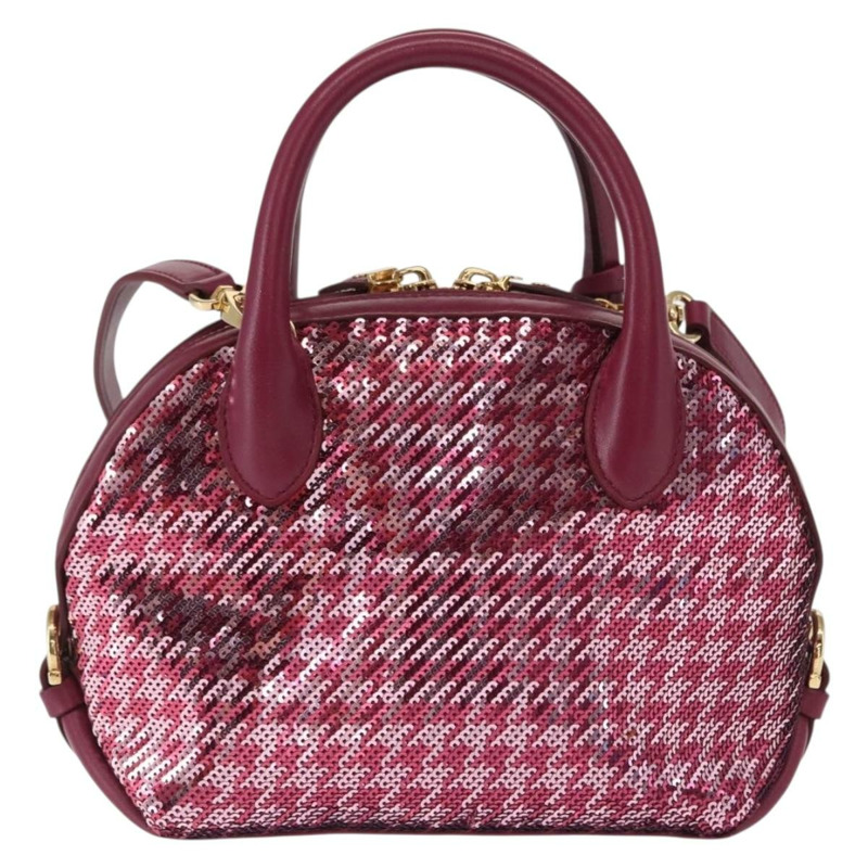 【日本直送】Salvatore Ferragamo Gancini 亮片皮革雙肩包 粉金配色 正品 165928SAV-1