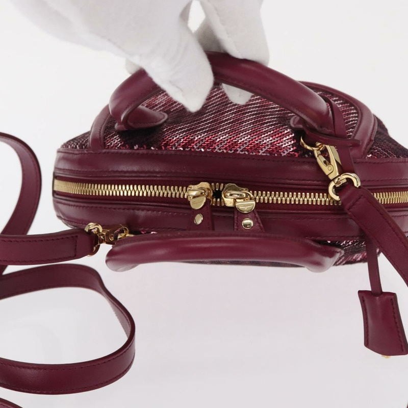 【日本直送】Salvatore Ferragamo Gancini 亮片皮革雙肩包 粉金配色 正品 165928SAV-5