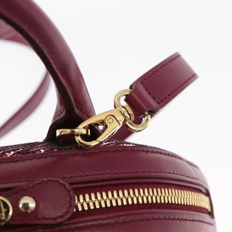 【日本直送】Salvatore Ferragamo Gancini 亮片皮革雙肩包 粉金配色 正品 165928SAV-22