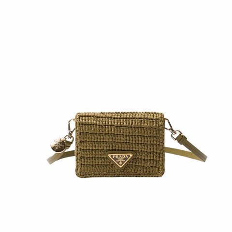 Prada 女士 肩帶鈎編卡包均碼碼11cm*2cm*8cm
