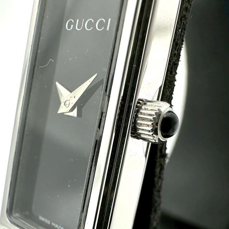 GUCCI 1500L 石英手環腕錶 不鏽鋼黑色 女士款-3