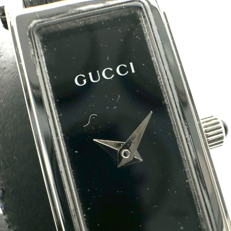GUCCI 1500L 石英手環腕錶 不鏽鋼黑色 女士款-5
