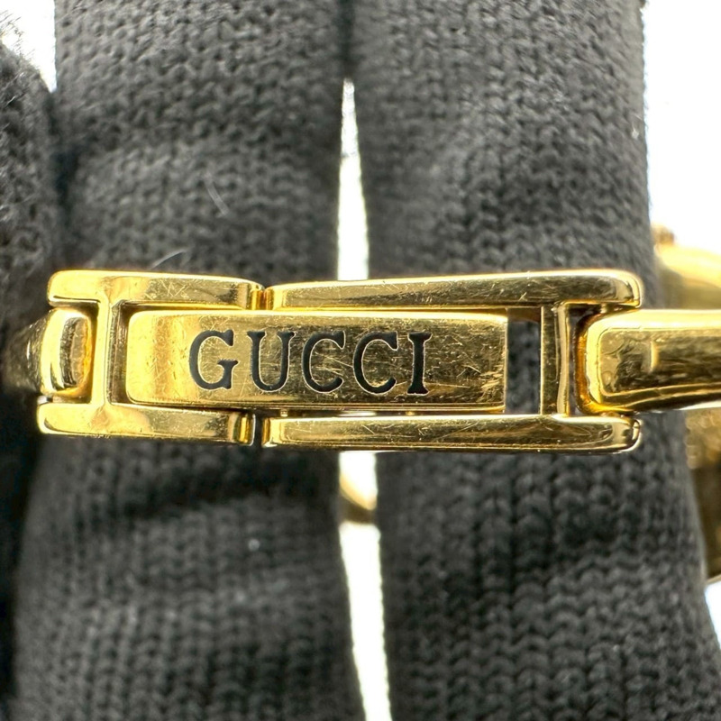 GUCCI 1600 手環腕錶 GP 石英黑金女士腕錶-9
