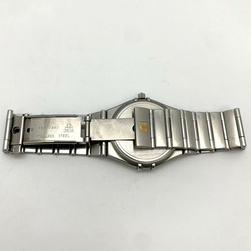 歐米茄星座系列 1512.3 男士石英腕錶，不鏽鋼錶殼，白色錶盤-7