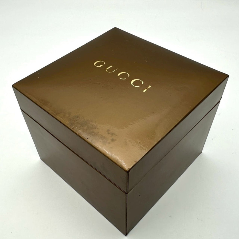 GUCCI Toile 手環式腕錶 112 GG 橡膠石英黑色女錶-9