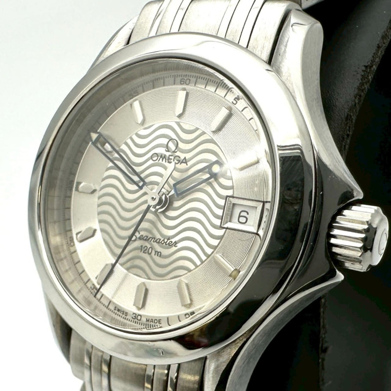 歐米茄海馬系列120 2581.31 日期顯示石英不鏽鋼銀色女錶-0