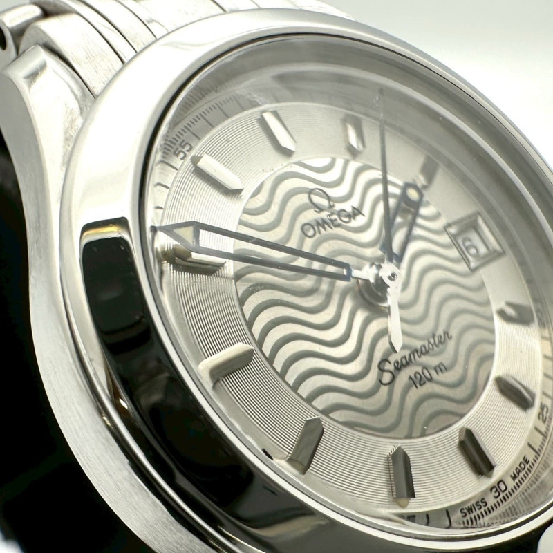 歐米茄海馬系列120 2581.31 日期顯示石英不鏽鋼銀色女錶-4